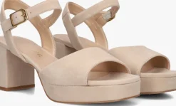 beige unisa sandalen met hak ney