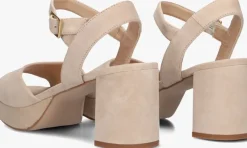 beige unisa sandalen met hak ney