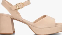 beige unisa sandalen met hak ney