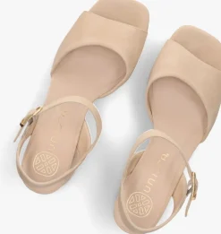 beige unisa sandalen met hak ney