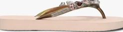 beige uzurii teenslippers heart bronze