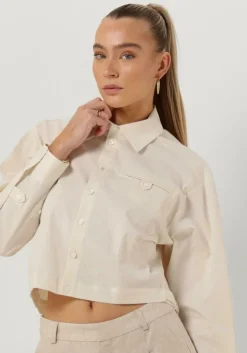 beige vanilia blouses boxy adjustable fit