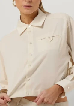 beige vanilia blouses boxy adjustable fit