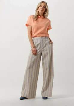 beige vanilia pantalon linen striped