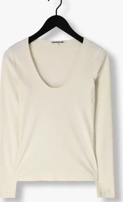 beige vanilia top diepe rond