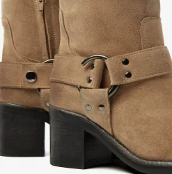 beige via vai enkellaarsjes flo baker