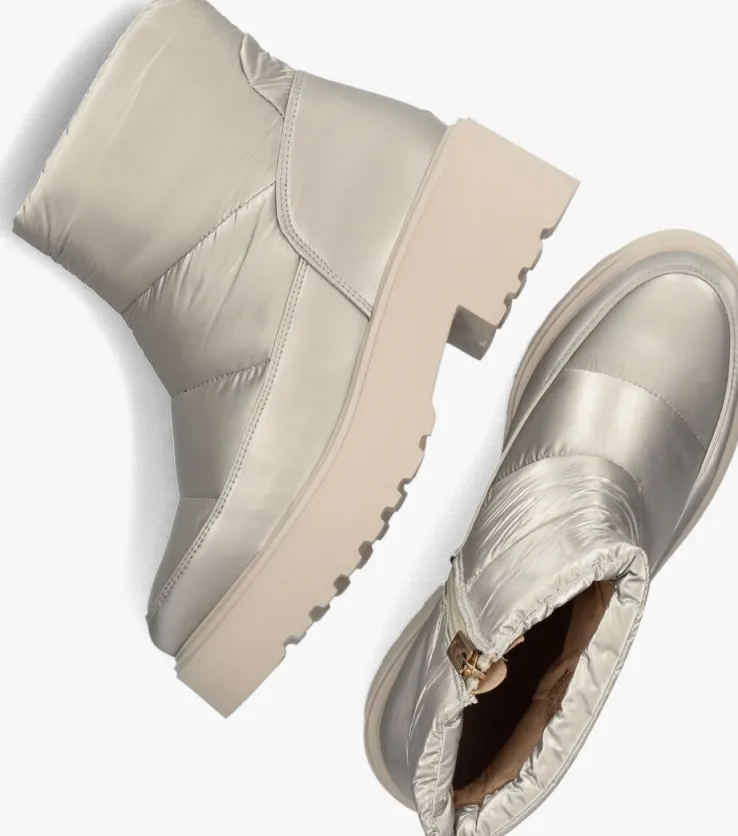 beige via vai enkellaarsjes bobbi glow