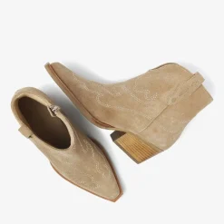 beige via vai enkellaarsjes do olivia