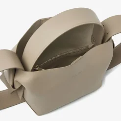 beige via vai handtas nodo fabi