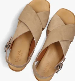 beige via vai sandalen met hak sissel raise