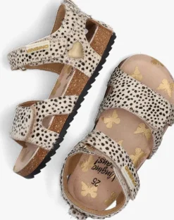 beige vingino platte sandalen lina