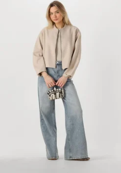 beige withblack jack wblbriella bomber jacket