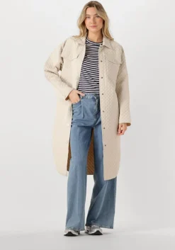 beige withblack mantel wblvilde quilted coat