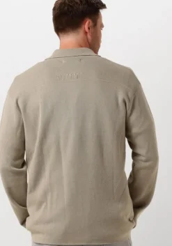 beige woodbird casual overhemd wbkrents base knit