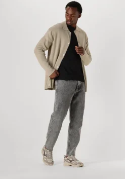 beige woodbird casual overhemd wbkrents base knit