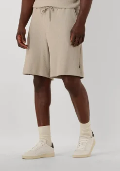 beige woodbird korte broek wbben waffel shorts