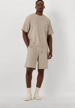 beige woodbird korte broek wbben waffel shorts