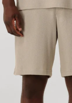 beige woodbird korte broek wbben waffel shorts