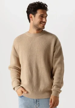 beige woodbird trui wbkurt base knit