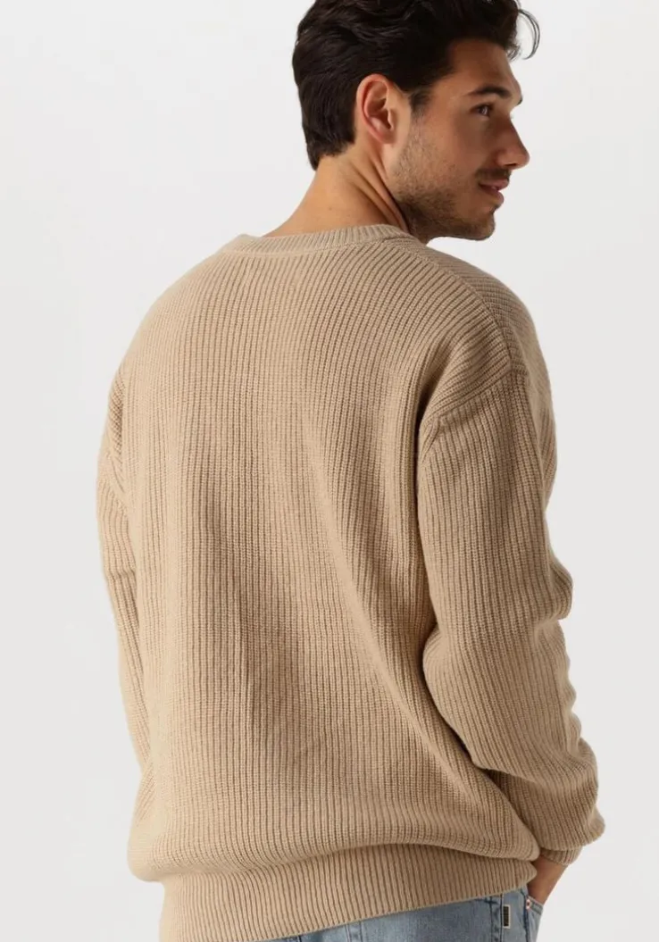 beige woodbird trui wbkurt base knit