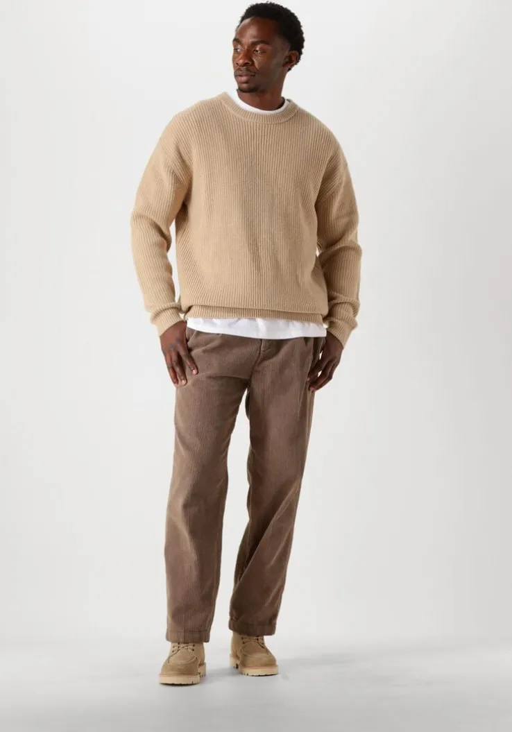 beige woodbird trui wbkurt base knit