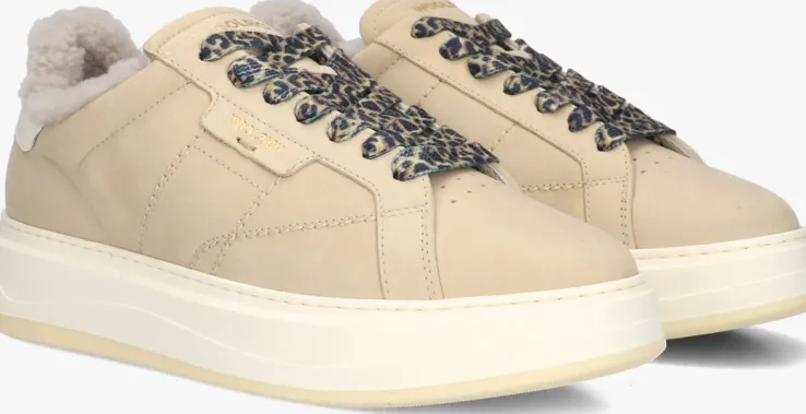 beige woolrich lage sneakers arrow women