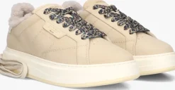 beige woolrich lage sneakers arrow women