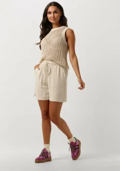 beige y.a.s. top yasjoani sl knit top