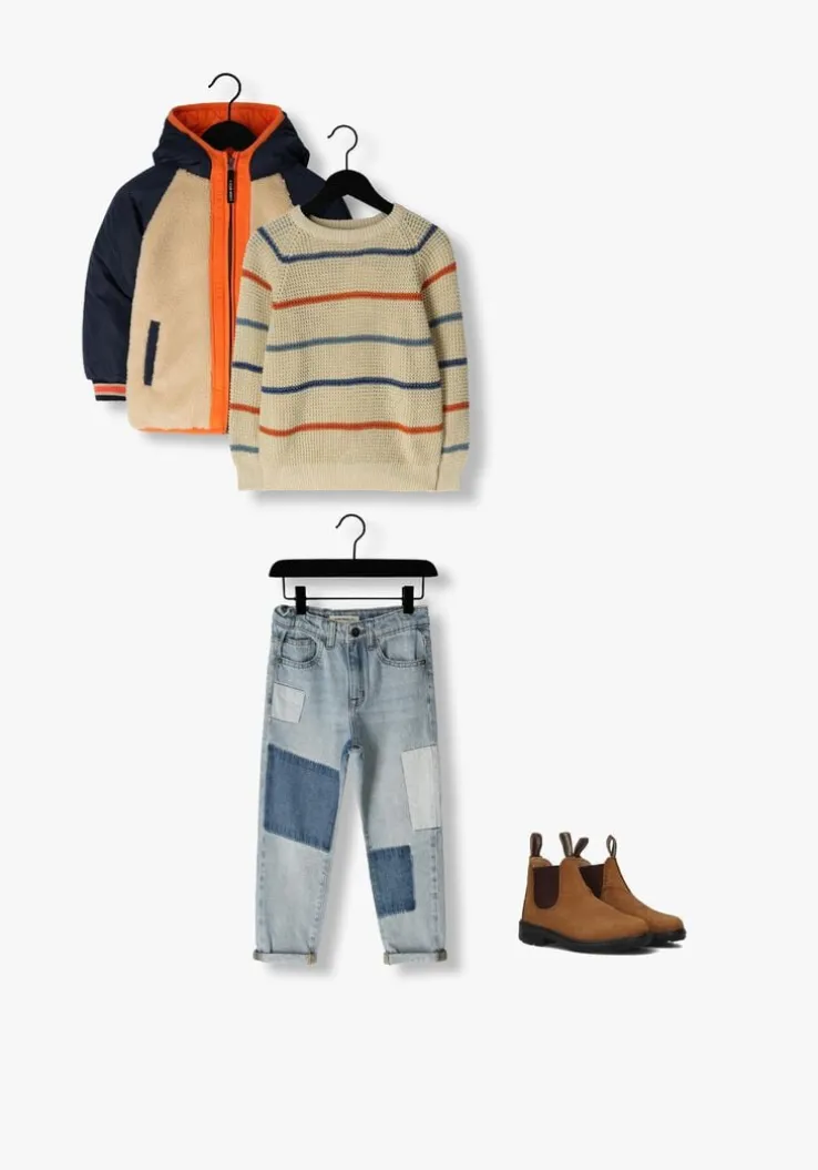 beige your wishes trui stripe knit