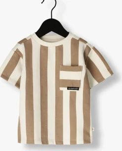 beige your wishes t-shirt bold stripes oversized tee