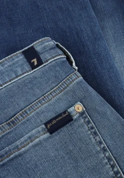 blauwe 7 for all mankind flared jeans modern dojo trouser royalty with carpenter details