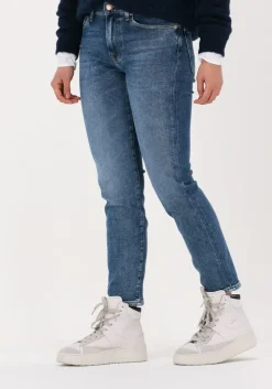 blauwe 7 for all mankind straight leg jeans roxanne anke