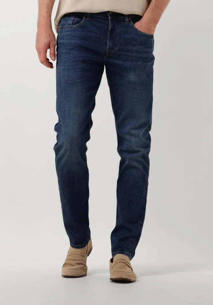 blauwe 7 for all mankind straight leg jeans slimmy tapered