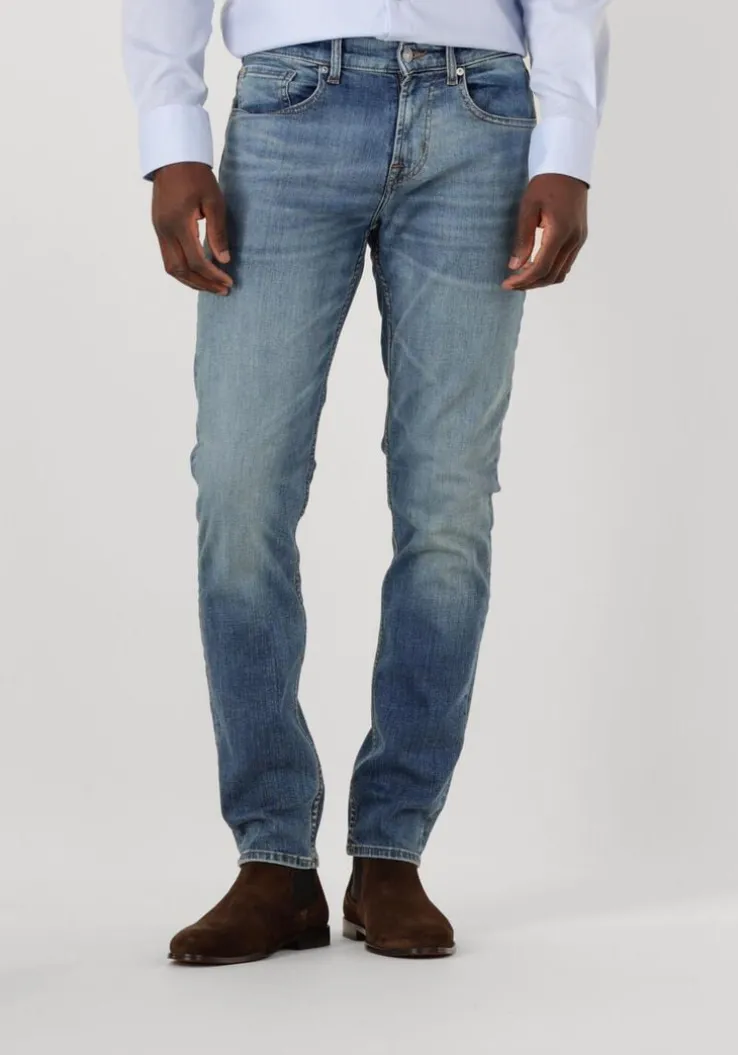 blauwe 7 for all mankind straight leg jeans slimmy tapered