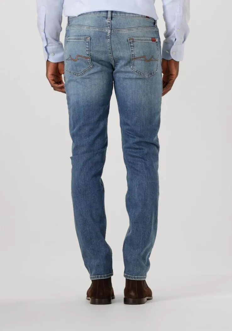 blauwe 7 for all mankind straight leg jeans slimmy tapered