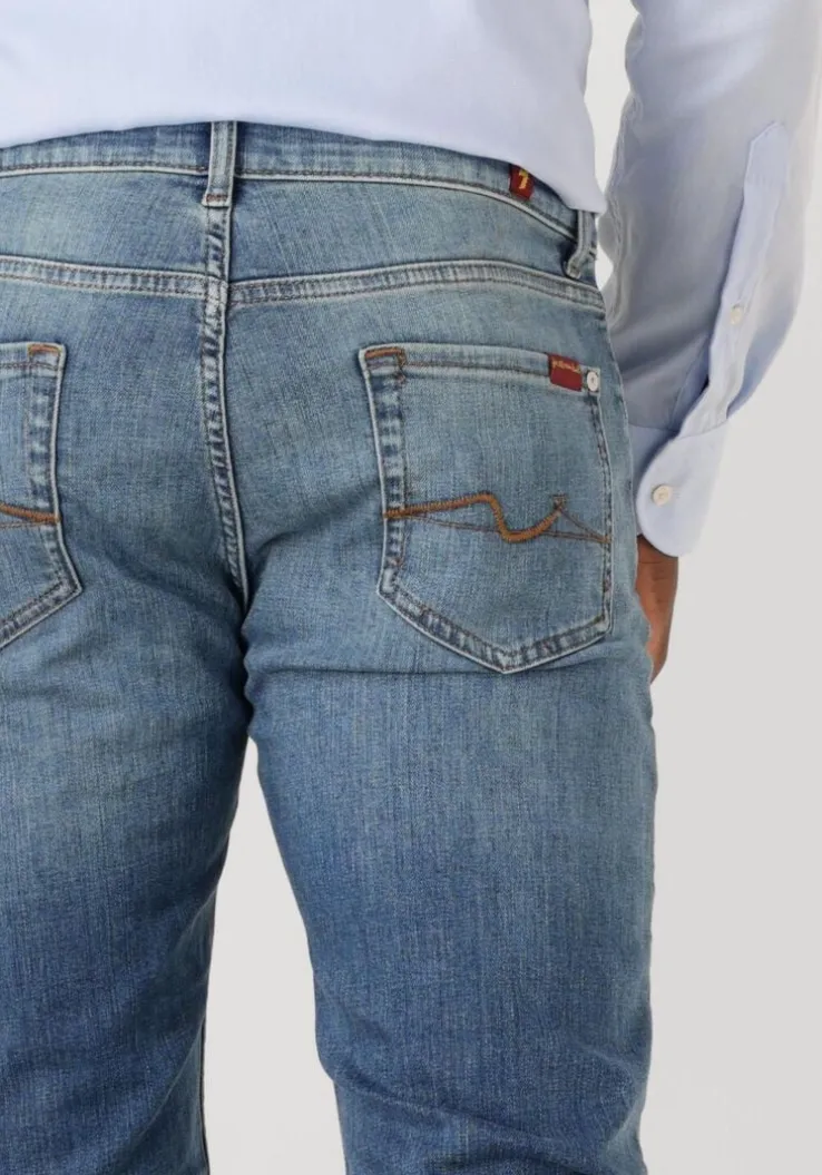blauwe 7 for all mankind straight leg jeans slimmy tapered