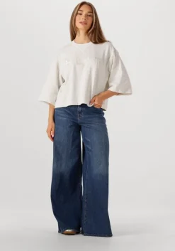 blauwe 7 for all mankind wide jeans marie wide leg artifact