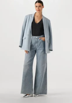 blauwe aaiko wide jeans charly denim blue co 687