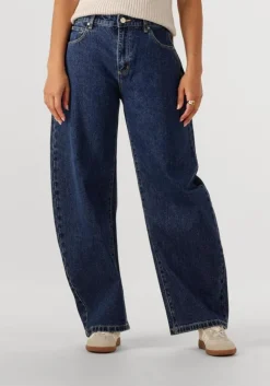 blauwe abrand jeans barrel jeans mid barrel jean tara