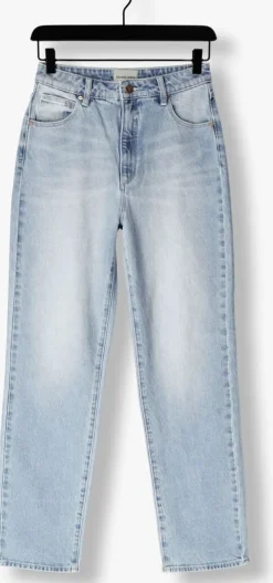blauwe abrand jeans straight leg jeans high straight gia