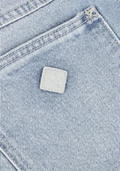 blauwe abrand jeans straight leg jeans high straight gia