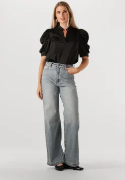 blauwe abrand jeans wide jeans 94 high wide caitlin