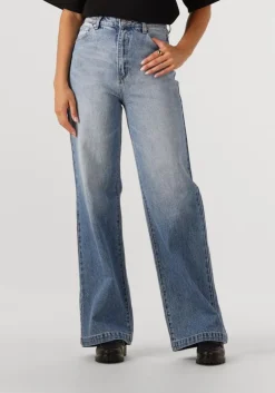 blauwe abrand jeans wide jeans 94 high wide jenna