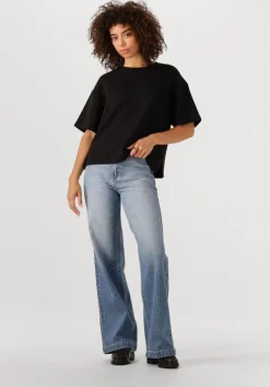 blauwe abrand jeans wide jeans 94 high wide jenna