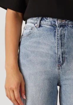 blauwe abrand jeans wide jeans 94 high wide jenna