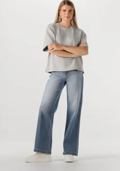 blauwe abrand jeans wide jeans 94 high wide jenna