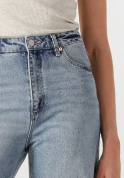 blauwe abrand jeans wide jeans high wide liv