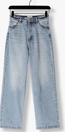 blauwe abrand jeans wide jeans high wide liv