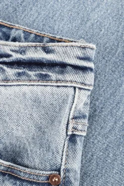 blauwe abrand jeans wide jeans high wide liv