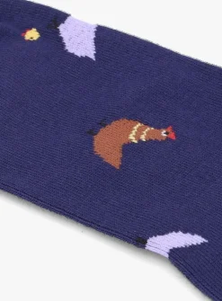 blauwe alfredo gonzales sokken coup le chicken